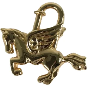 エルメス ペガサス カデナチャーム キーケース キーリング メッキ ゴールド金具