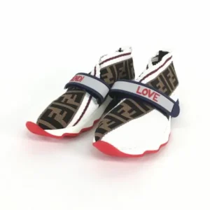 フェンディ スニーカー ブラウン×ホワイト×レッド