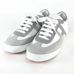 エルメス ブーメラン スニーカー ホワイト×グレー