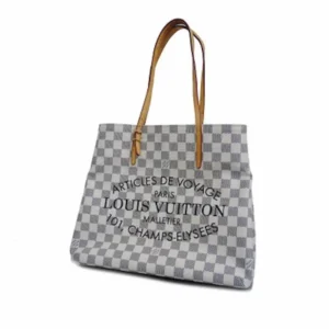 ルイ・ヴィトン ダミエアズール カバMM トートバッグ PVC ホワイト N41375