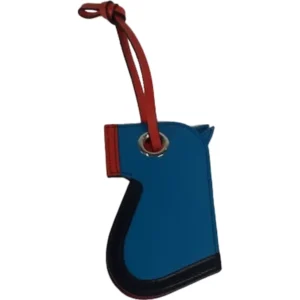 エルメス カマイユ キーケース キーリング レザー ブルー