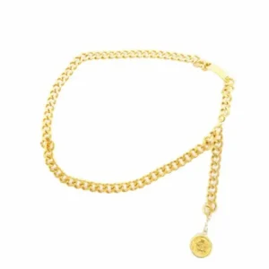 シャネル ロゴチャーム チェーンベルト ゴールド金具