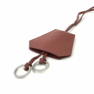 エルメス クロシェット キーケース キーリング レザー ブラウン