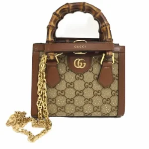 グッチ ダイアナ ハンドバッグ コーティングキャンバス ベージュ 707449