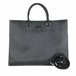 プラダ サフィアーノトートバッグ レザー ブラック