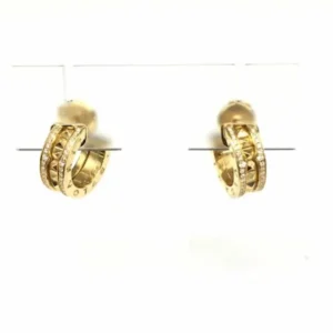 ブルガリ　ビーゼロワン　ピアス　イヤリング　イエローゴールド　ダイヤ