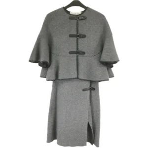 クリスチャン・ディオール セットアップ グレー ジャケット・スカート2点セット サイズS