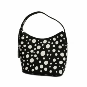 ルイ・ヴィトン モノグラムアンプラント×インフィニティドットモチーフ マシュマロ ショルダーバッグ レザー ブラック M46391