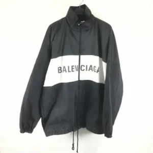 バレンシアガ ナイロンデニムジャケット ブラック×ホワイト サイズ34