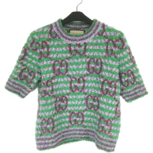 グッチ ニット グリーン×パープル