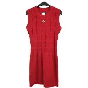 シャネル ワンピース レッド