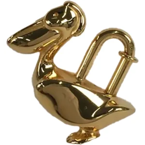 エルメス ペリカンモチーフ カデナチャーム キーケース キーリング メッキ ゴールド