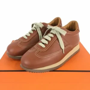 エルメス レースアップ クイック スニーカー ブラウン