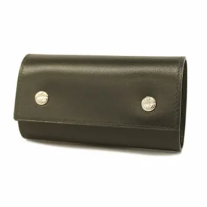 エルメス セリエ エテュイクレ キーケース キーリング レザー ブラック×シルバー金具