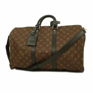 ルイ・ヴィトン モノグラムマカサー キーポルバンドリエール45 ボストンバッグ PVC ブラウン M56711