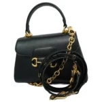 グッチ ホースビット ハンドバッグ レザー ブラック