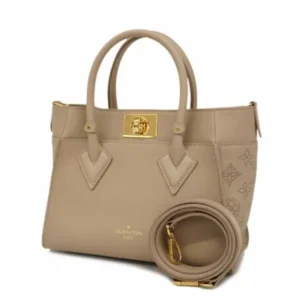 ルイ・ヴィトン マヒナ オンマイサイド PM ハンドバッグ レザー ベージュ M20600