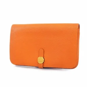 エルメス ドゴンGM ポーチ レザー オレンジ