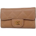 シャネル マトラッセ キーケース ラムスキン ベージュ