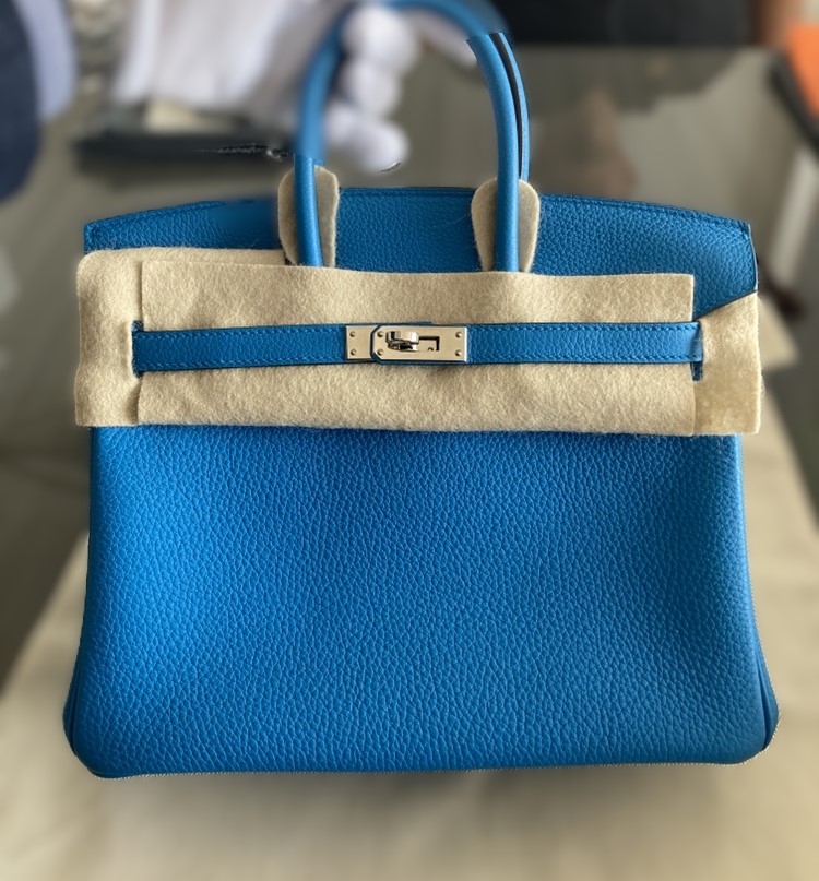 エルメス バーキン25 ヴェルソ ブルーゼリージュ