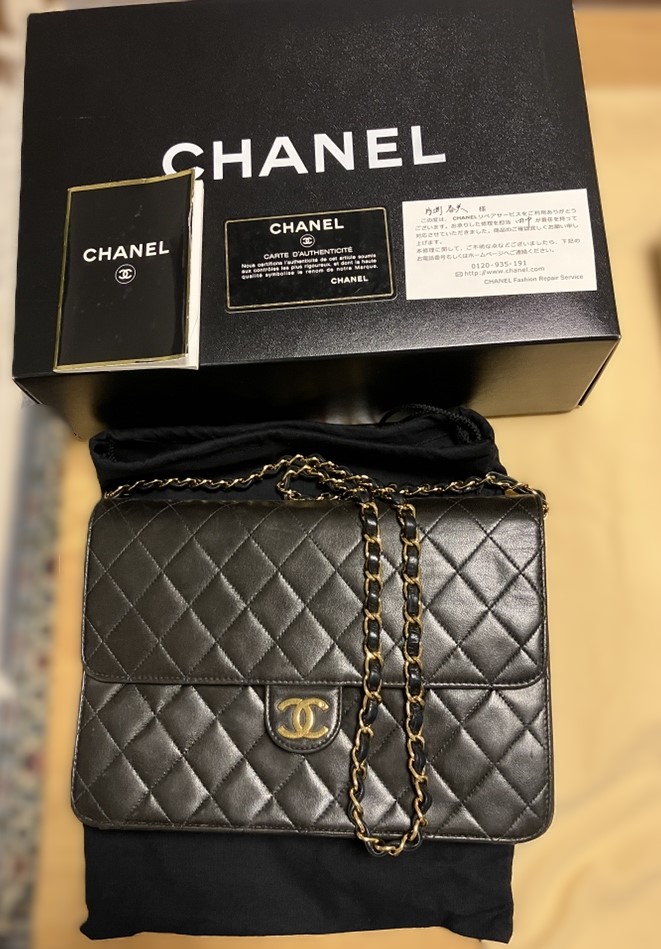 シャネル マトラッセ プッシュロックチェーンショルダー 