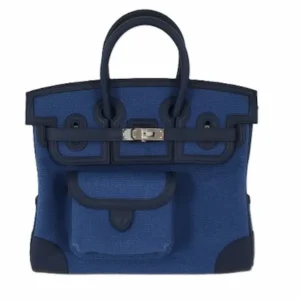 エルメス バーキンカーゴ25 スイフト×キャンバス シルバー金具 U刻印