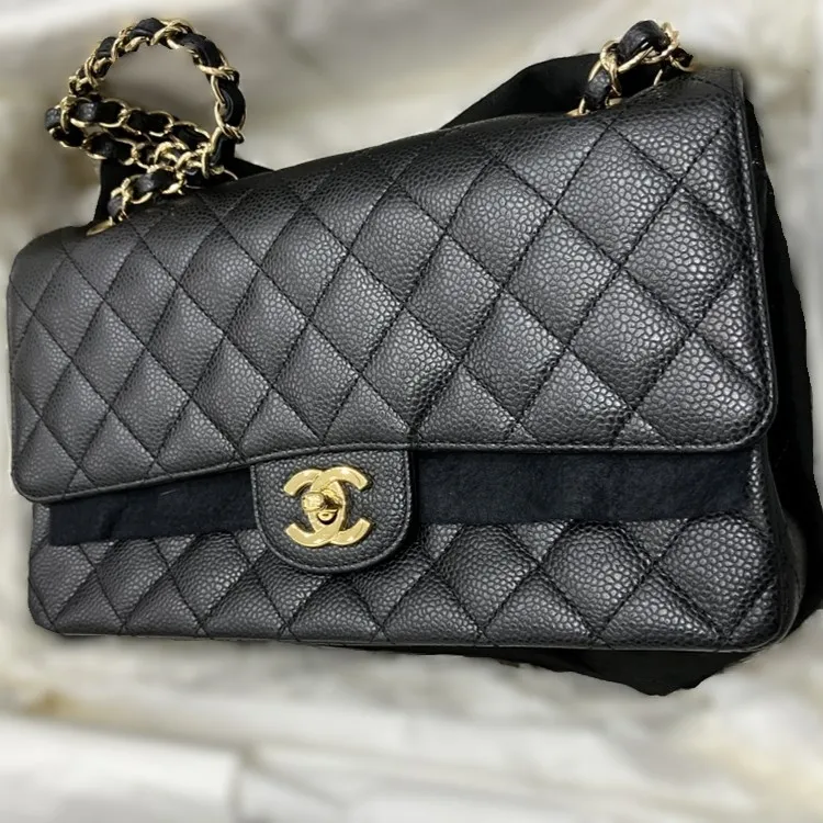 シャネル マトラッセ キャビアスキン ダブルフラップ