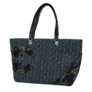 シャネル カンボンライン ミックスツイード ラージトートバッグ