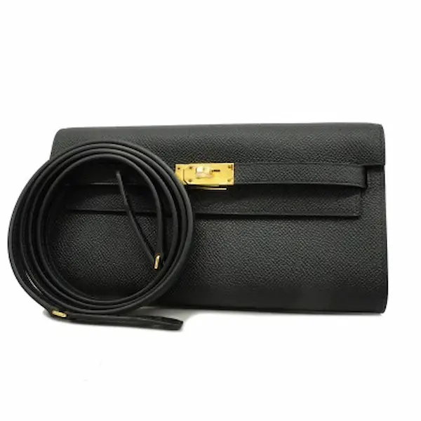 エルメス ケリーウォレット 財布 ブラック×ゴールド金具 U刻印の参考買取価格- ブランド買取専門店のおたからや