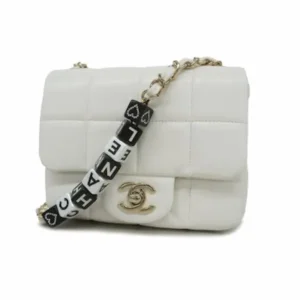 シャネル チョコバー ショルダーバッグ シルバー金具