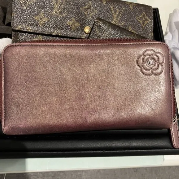シャネル　カメリア　長財布　