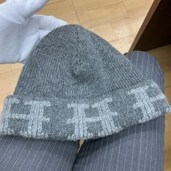 エルメス　ニット帽　カシミヤ