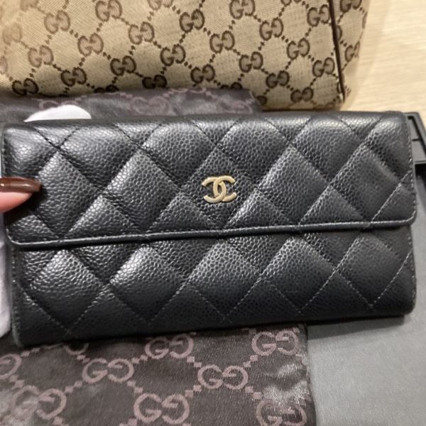 シャネル　マトラッセ　キャビアスキン