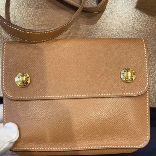 エルメス　ポシェットグリーン　□B刻印