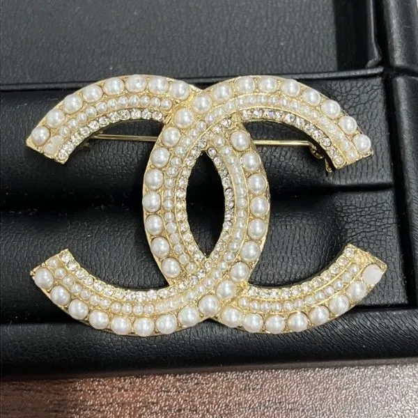 シャネル　ココマーク　パールブローチ