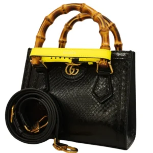 グッチ バンブー ダイアナミニ ハンドバッグ パイソン 498879