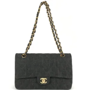 シャネル マトラッセ チェーンショルダーバッグ デニム