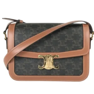 セリーヌ ショルダーバッグ PVC ブラック×ブラウン