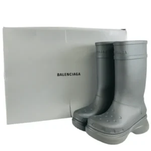 バレンシアガ レインブーツ ラバー グレー クロックスコラボ