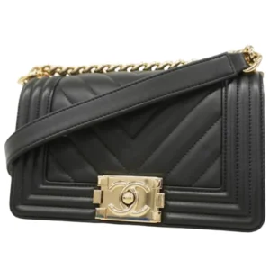 シャネル ボーイシャネル チェーンショルダーバッグ ラムスキン