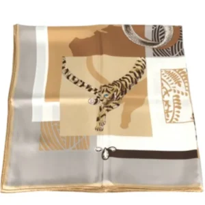 カルティエ スカーフ ブラウン×マルチ