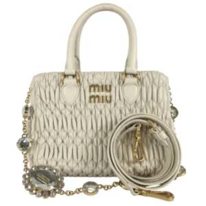 ミュウミュウ マテラッセ ハンドバッグ レザー