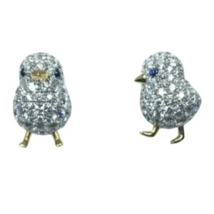 ギメル K18/Pt950 ダイヤモンド ピアス