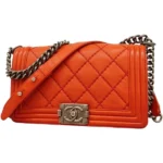 シャネル ボーイシャネル ワイルドステッチ チェーンショルダーバッグ レザー