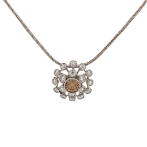 カシケイ Pt900 K18 ダイヤモンド ネックレス 0.3・0.6ct