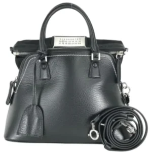 メゾンマルジェラ ハンドバッグ レザー ブラック