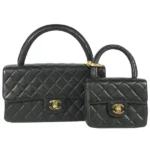 シャネル マトラッセ 親子バッグ ハンドバッグ ラムスキン