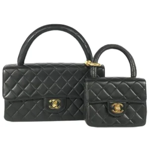 シャネル マトラッセ 親子バッグ ハンドバッグ ラムスキン