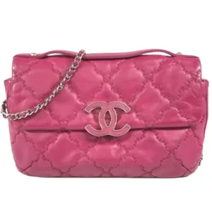 シャネル ハンプトンズ ウルトラステッチ チェーンショルダーバッグ レザー