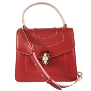 ブルガリ セルペンティ ハンドバッグ レザー